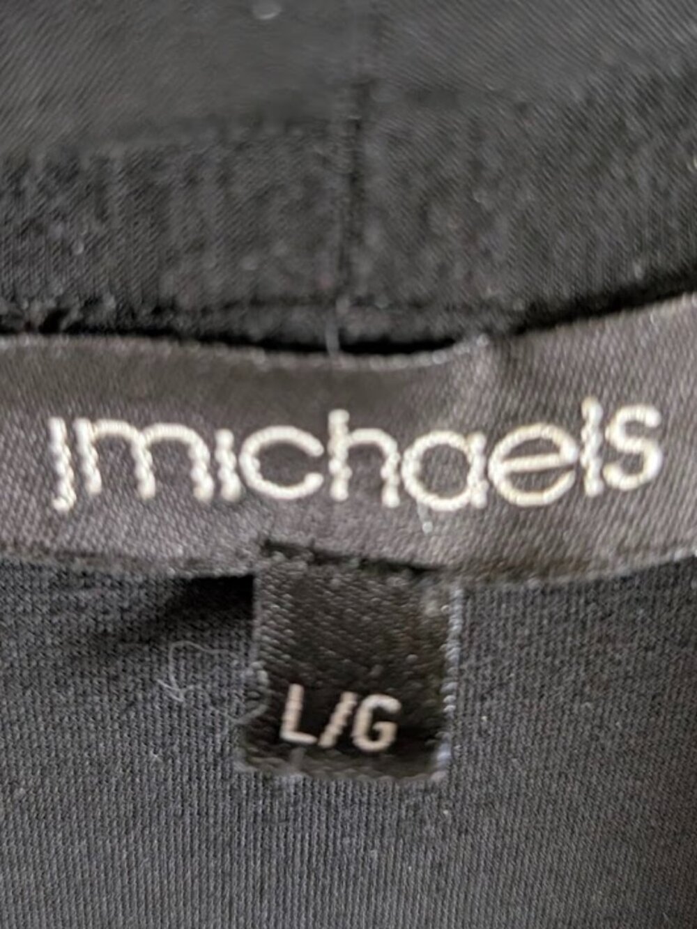 J. Michaels Black Open Front Jacket -L- Draped Hem - Picture 6 of 6